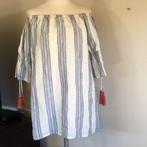 Tularosa linen dress with tassels size small